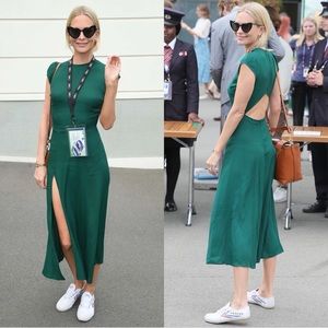 Reformation Gavin Dress Emerald